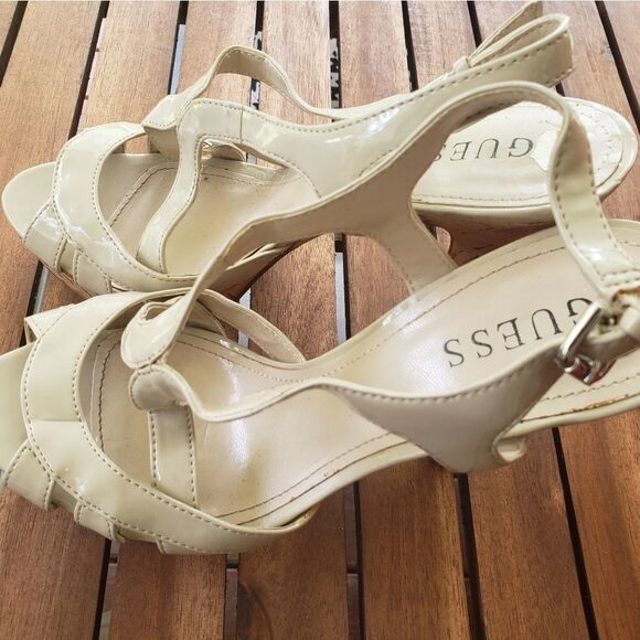 💗Guess Aleena Cork Platform Slingback - Picture 2 of 7